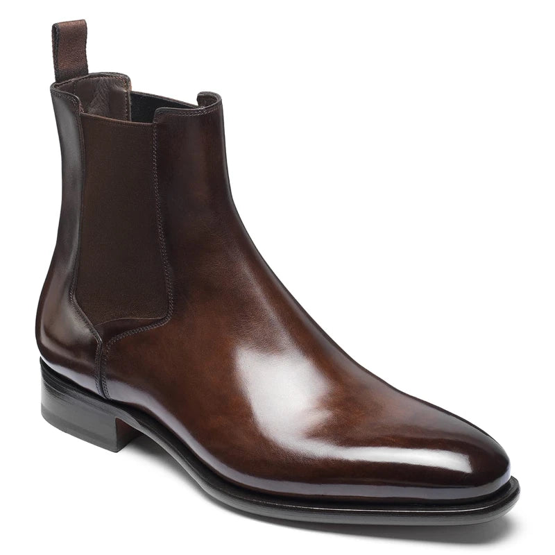New Chelsea Boots Men Shoes Brown Fashion Versatile Business Casual British Style Street Party Wear Classic Ankle Boots