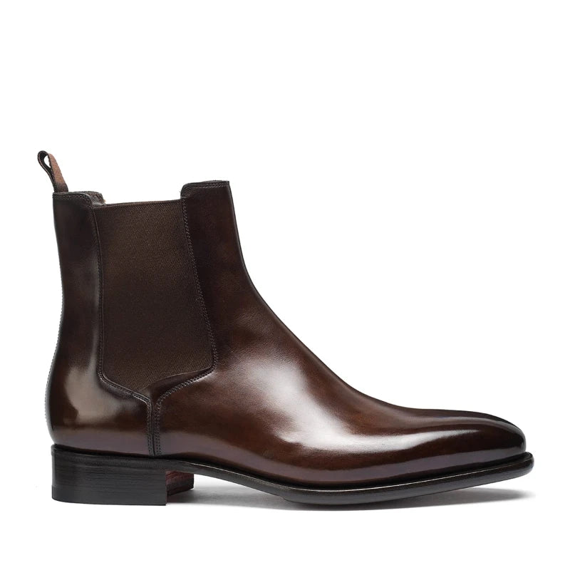 New Chelsea Boots Men Shoes Brown Fashion Versatile Business Casual British Style Street Party Wear Classic Ankle Boots