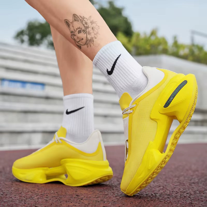 New Cushioning Blade Running Shoes for Men Suitable Heavy Runners Lace up Sports Women Non-Slip Outdoor Athletic Male Sneakers