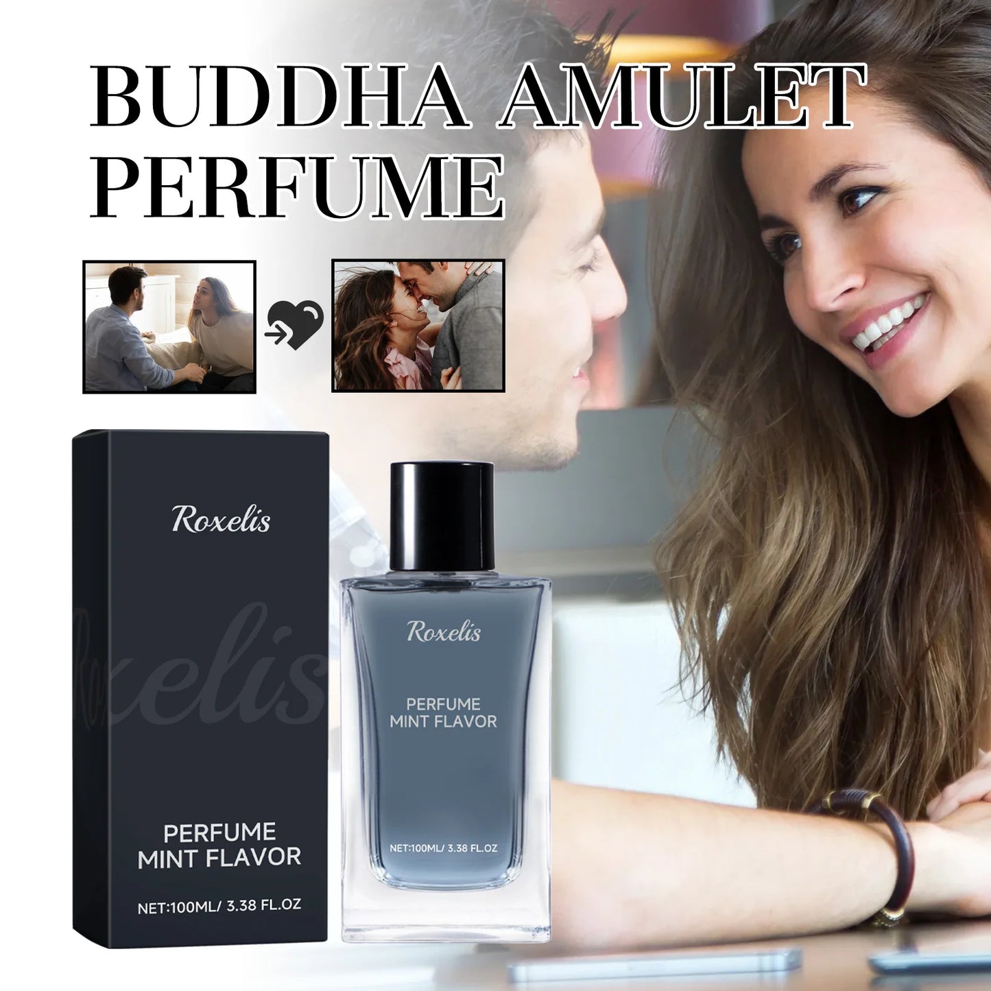 Roxelis Fresh and Elegant Mint Perfume Natural Charming Floral-Fruity-Woody Aroma Long-Lasting Fragrance Conditioning