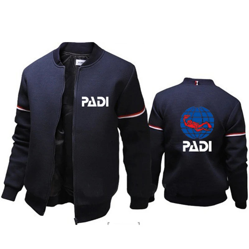 Spring and Autumn Men Fashion Jackets Outdoor Sportwears Solid Color Stand Collar Flight Jackets Tops