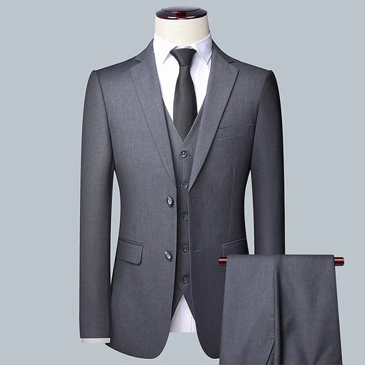 3 piece gray Italian suit