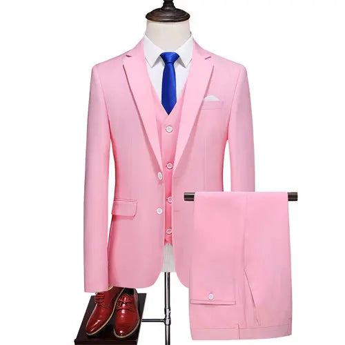 3 piece pink Italian suit