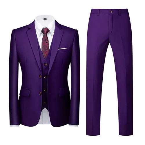 3 piece purple Italian suit