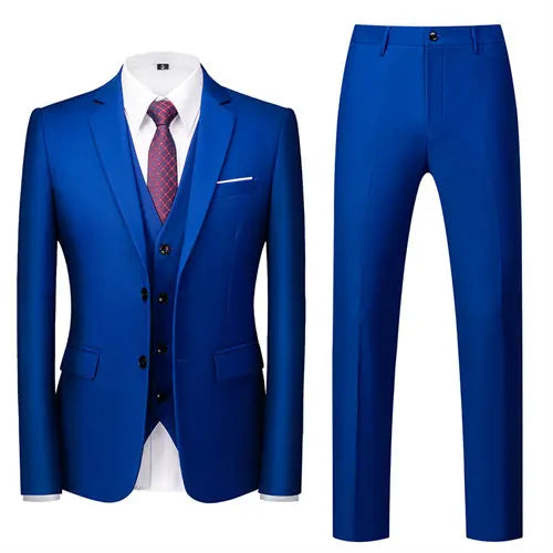 3 piece royal blue Italian suit