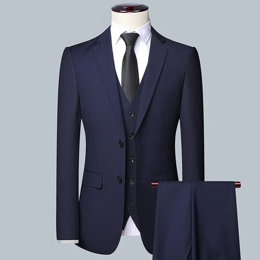 3 piece navy blue Italian suit