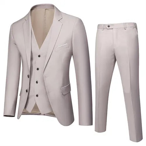 3 piece beige Italian suit