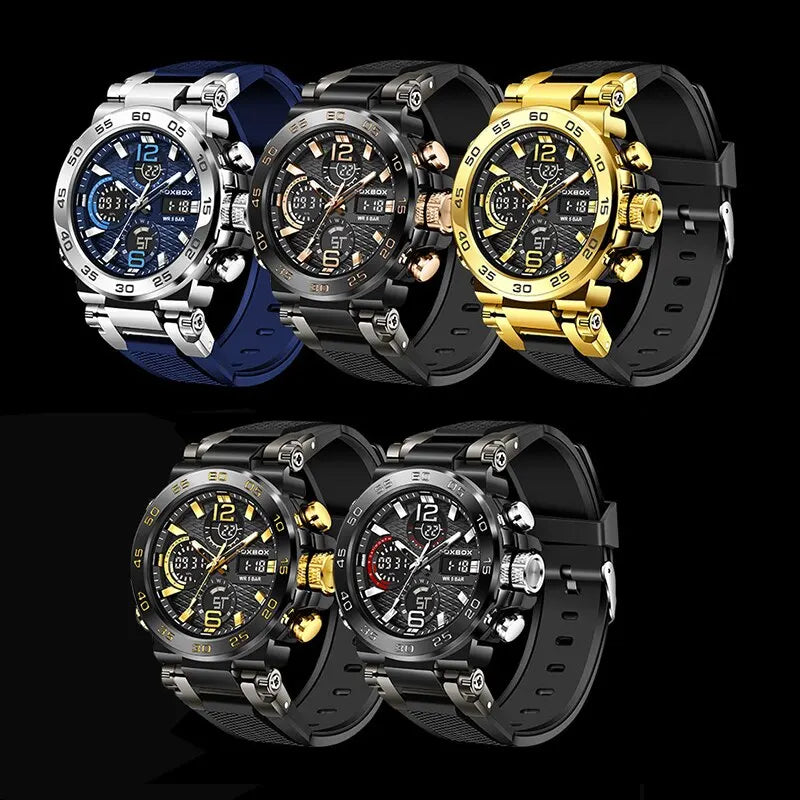 Business Watch Men Fashion Diver Watch Men Top Brand Luxury Sport Waterproof Military Chronograph Relógio Masculino+BOX