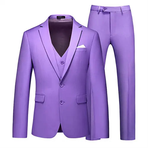 3 piece light purple Italian suit