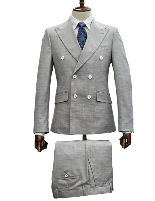 2 piece cotton and polyester gray suit